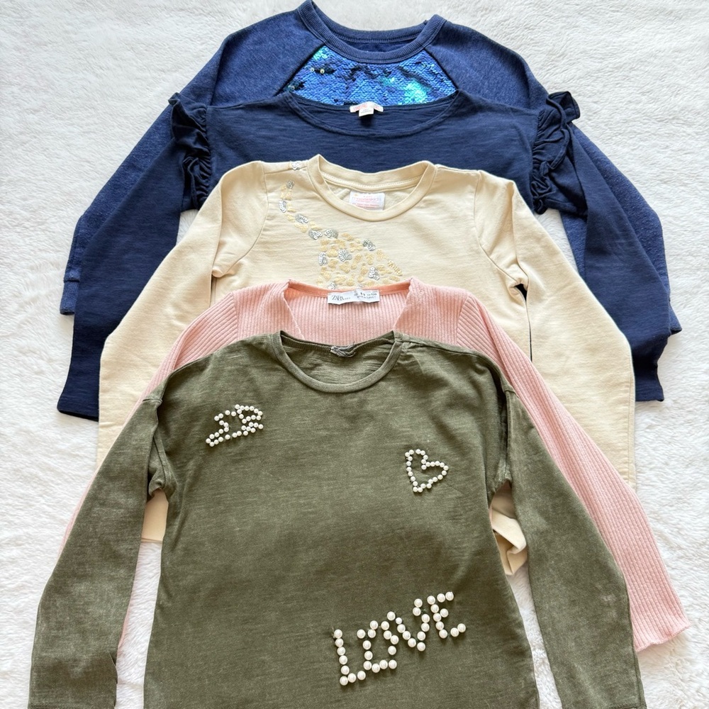 Bundle of girls long sleeve top size 7/8 years